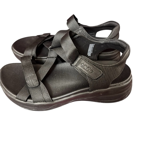 Taos Footwear Super Z Black Sandals in size 10 - Picture 3 of 6